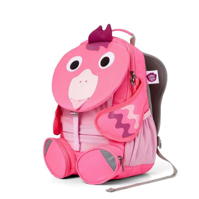 Affenzahn Großer ergonomischer Rucksack für Kinder - Flamingo