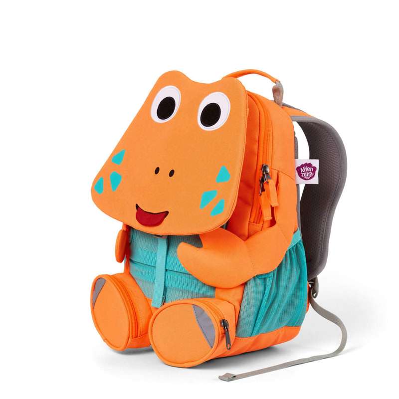 Affenzahn Großer ergonomischer Rucksack für Kinder - Neon-Krabbe