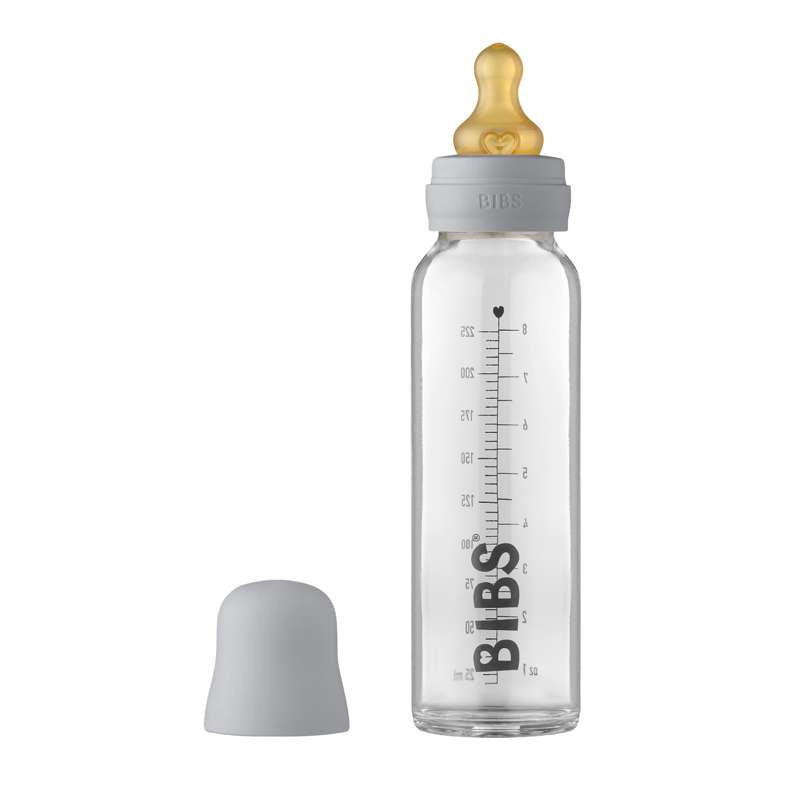 BIBS Flasche - Komplettes Flaschenset - Groß - 225 ml - Cloud