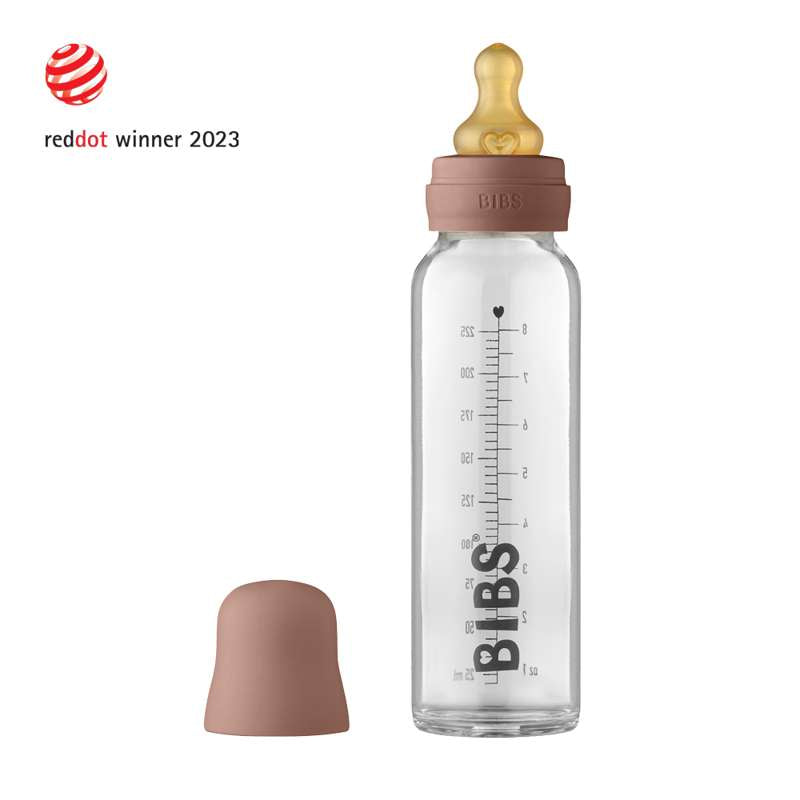 BIBS Flasche - Komplettes Flaschenset - Groß - 225 ml - Woodchuck