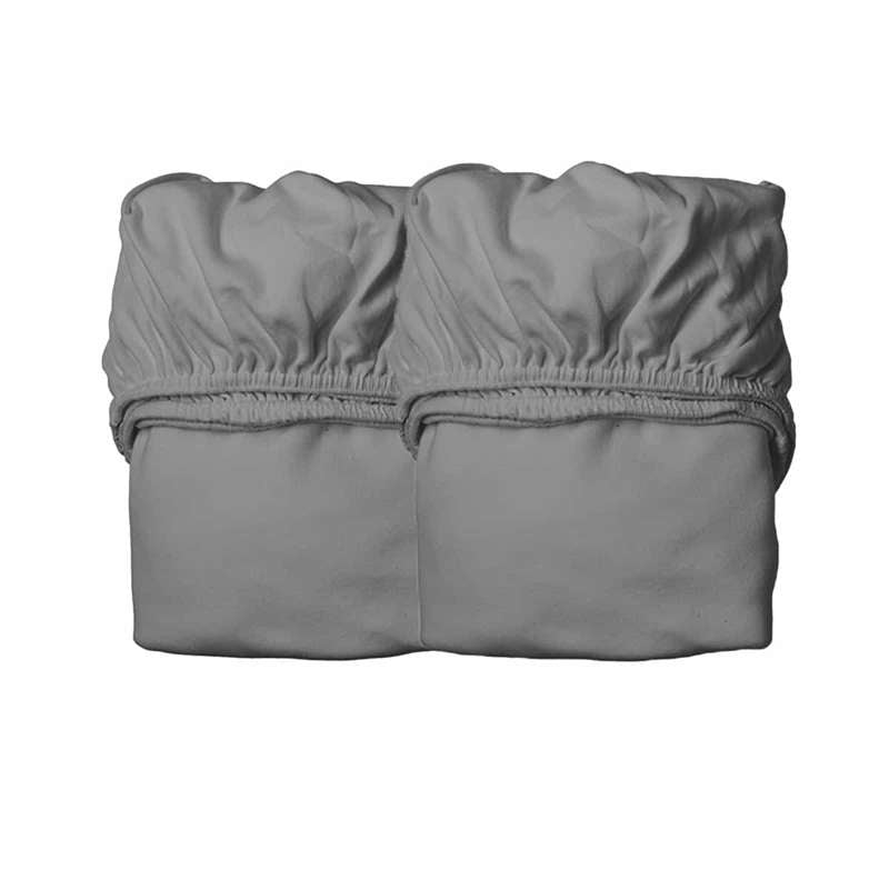 Leander Laken 60x115 cm für Babybett - Organic - 2 Stück - Cool Grey