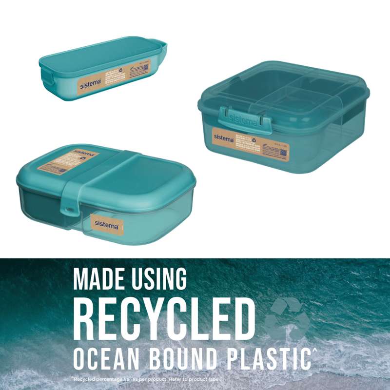 Sistema Ocean Bound Lunchbox Sampler Pack 9 - Teal Stone