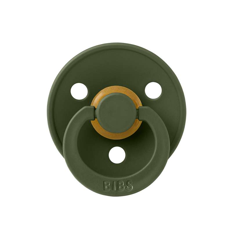 BIBS Symmetrischer Farbschnuller - Größe 2 - Naturkautschuk - Hunter Green