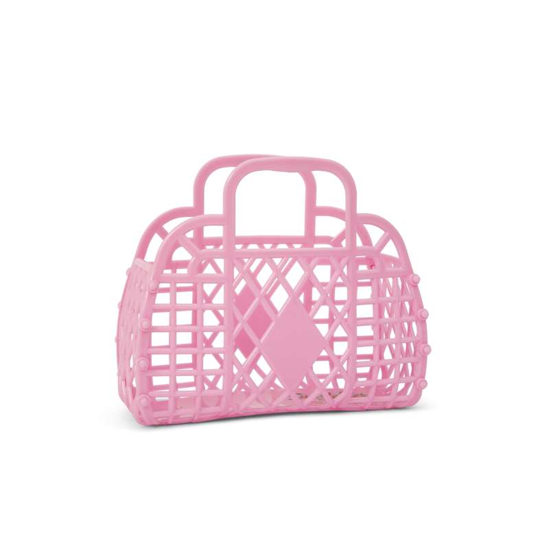 Sun Jellies Retro Basket Strandtasche - Mini - Bubblegum Pink